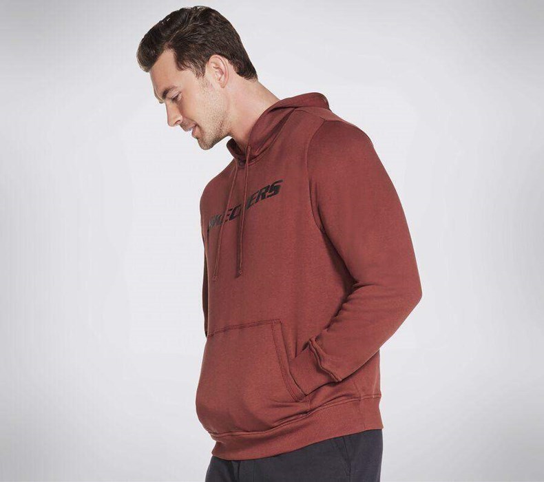 Pánské Mikiny S Kapucí Skechers Apparel Heritage Pullover Hoodie Hnědé | UBJCHGP-58