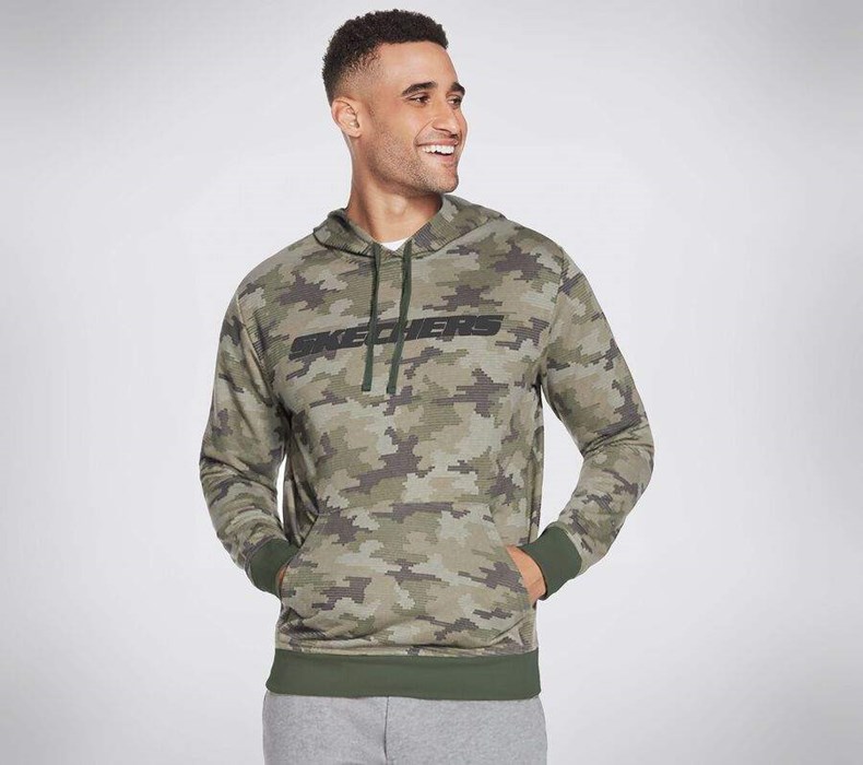 Pánské Mikiny S Kapucí Skechers Boundless Heritage Pullover Hoodie Maskáčové | AKFBYMO-65