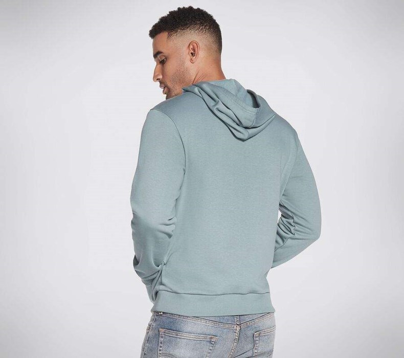 Pánské Mikiny S Kapucí Skechers GOLOUNGE Apparel Border Diamond Hoodie Tyrkysové | ALYVZIU-23