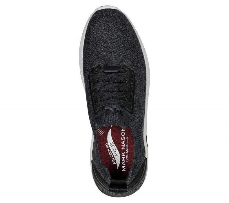 Pánské Mokasíny Skechers Arch Fit A-Linear - Eaton Černé | FXQYRUI-63