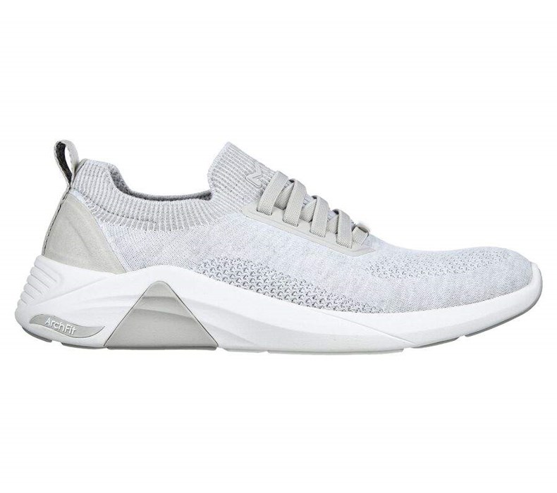 Pánské Mokasíny Skechers Arch Fit A-Linear - Eaton Světle Šedé | PAFUQYC-69