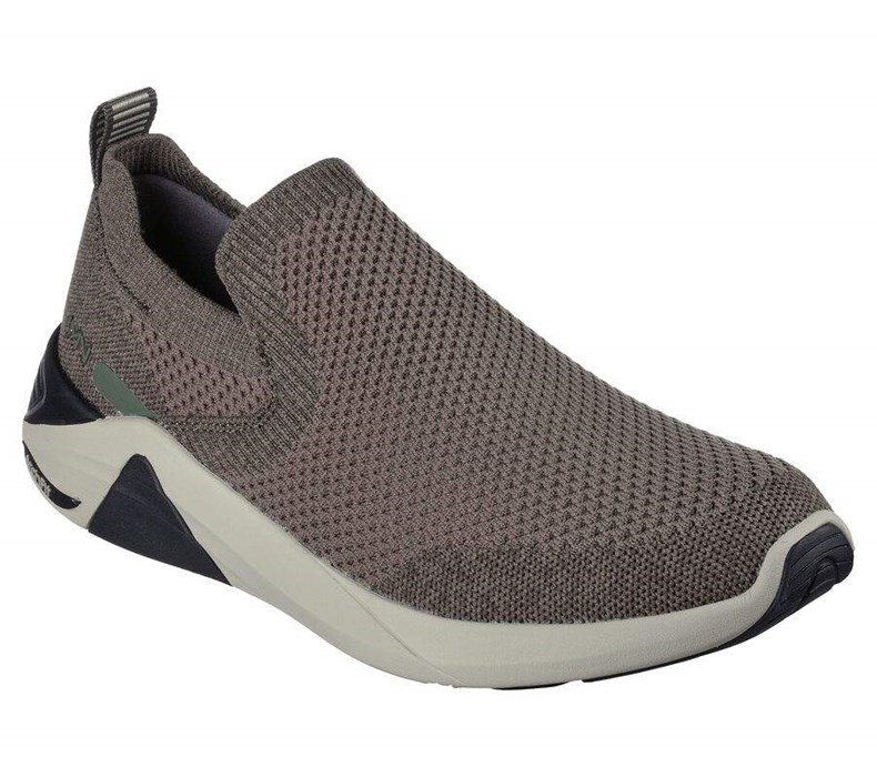 Pánské Mokasíny Skechers Arch Fit A-Linear - Rune Olivy Zelené | PTMJNIA-73