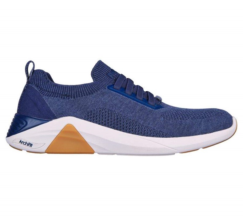 Pánské Mokasíny Skechers Arch Fit A-Linear - Eaton Tmavě Blankyt | UYROGIP-85