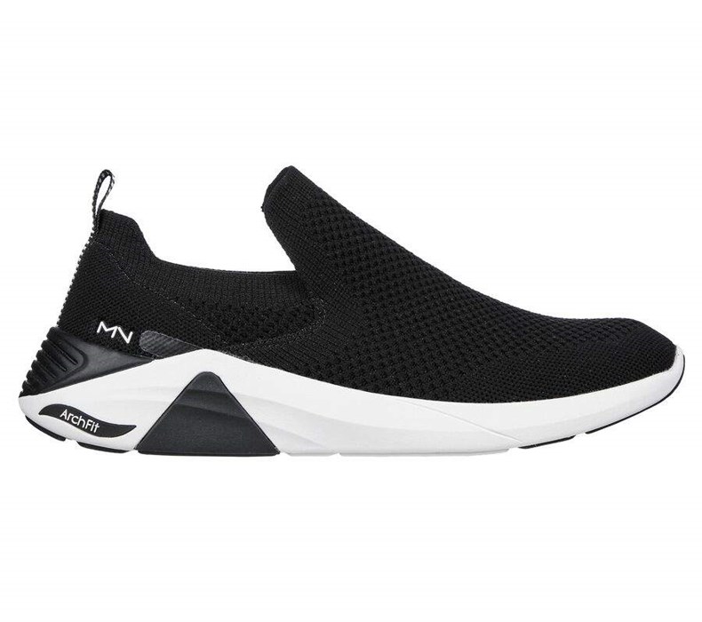 Pánské Mokasíny Skechers Arch Fit A-Linear - Rune Černé | WVTAEMJ-63