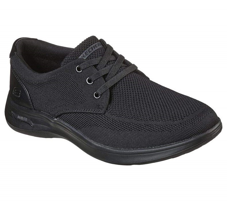 Pánské Mokasíny Skechers Arch Fit Darlo - Weedon Černé | QJKVYWZ-38