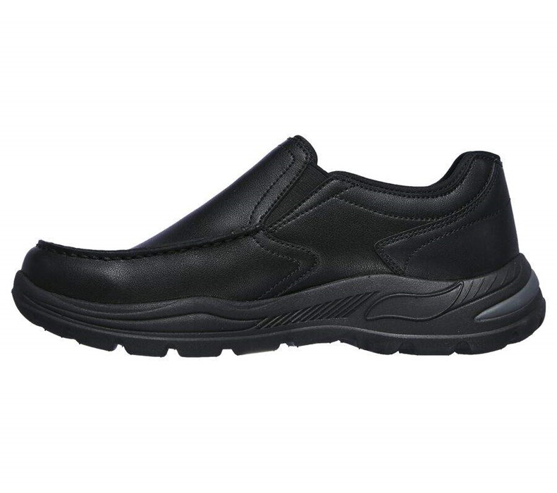 Pánské Mokasíny Skechers Arch Fit - Hust Černé | ACJTVXF-42