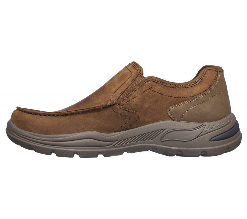 Pánské Mokasíny Skechers Arch Fit - Hust Hnědé | CFQJVEK-78