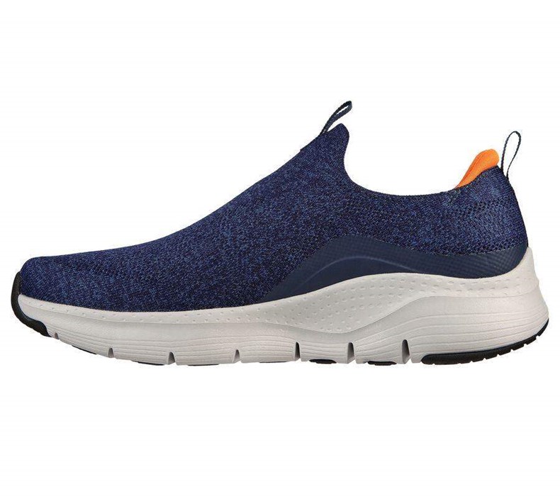 Pánské Mokasíny Skechers Arch Fit - Keep It Up Tmavě Blankyt | CNLHGIB-21