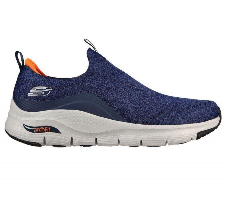 Pánské Mokasíny Skechers Arch Fit - Keep It Up Tmavě Blankyt | CNLHGIB-21