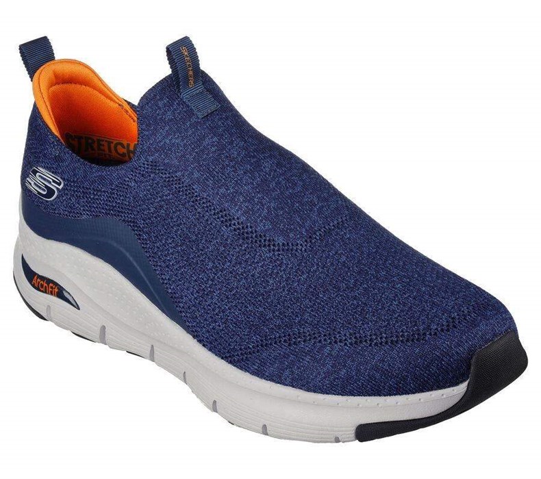 Pánské Mokasíny Skechers Arch Fit - Keep It Up Tmavě Blankyt | CNLHGIB-21