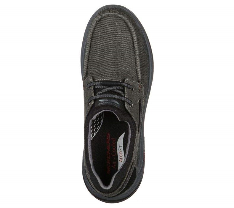 Pánské Mokasíny Skechers Arch Fit Motley - Oven Černé | AGXSZCH-63