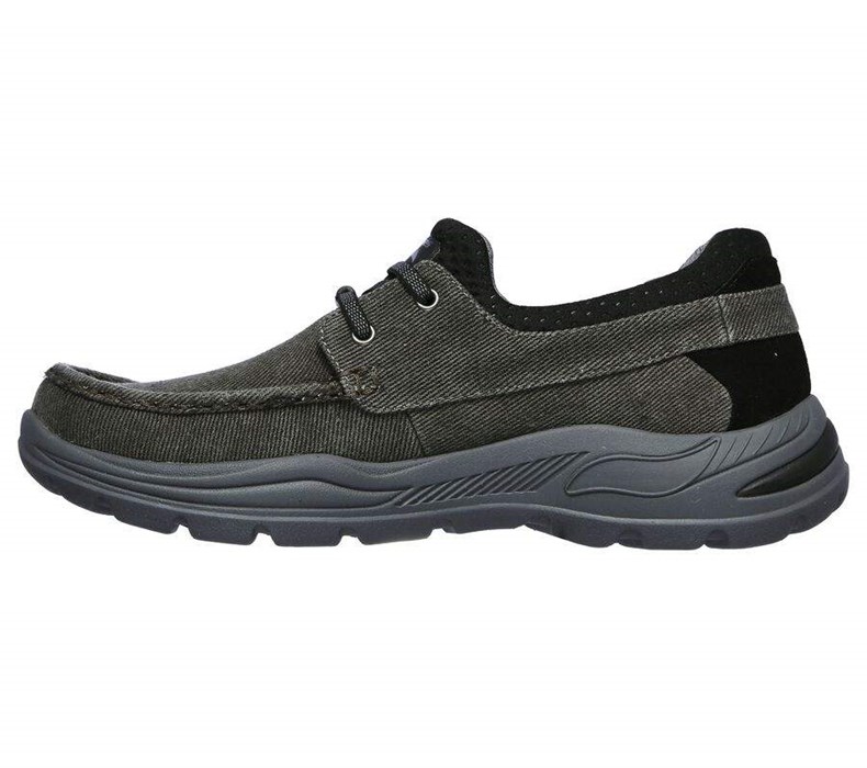 Pánské Mokasíny Skechers Arch Fit Motley - Oven Černé | AGXSZCH-63