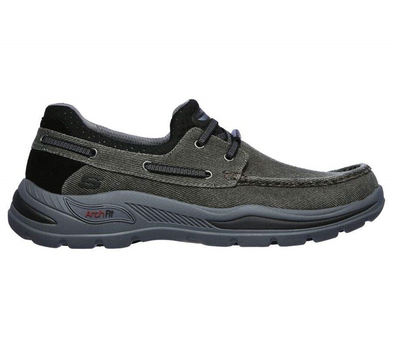 Pánské Mokasíny Skechers Arch Fit Motley - Oven Černé | AGXSZCH-63