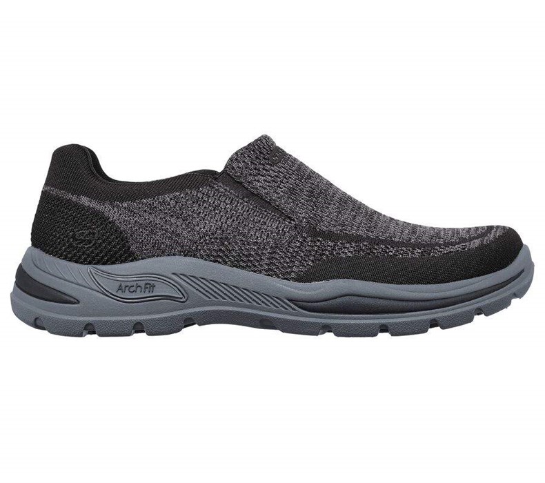 Pánské Mokasíny Skechers Arch Fit Motley - Vaseo Černé | CAXOLYW-31