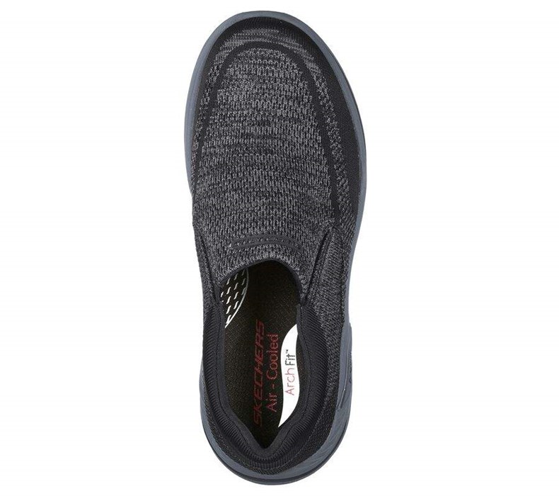 Pánské Mokasíny Skechers Arch Fit Motley - Vaseo Černé | CAXOLYW-31