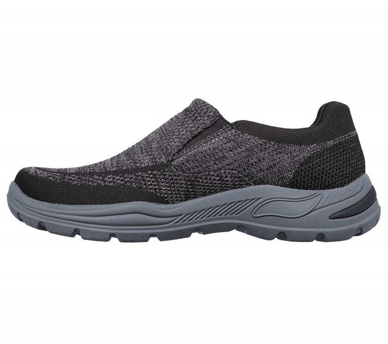 Pánské Mokasíny Skechers Arch Fit Motley - Vaseo Černé | CAXOLYW-31