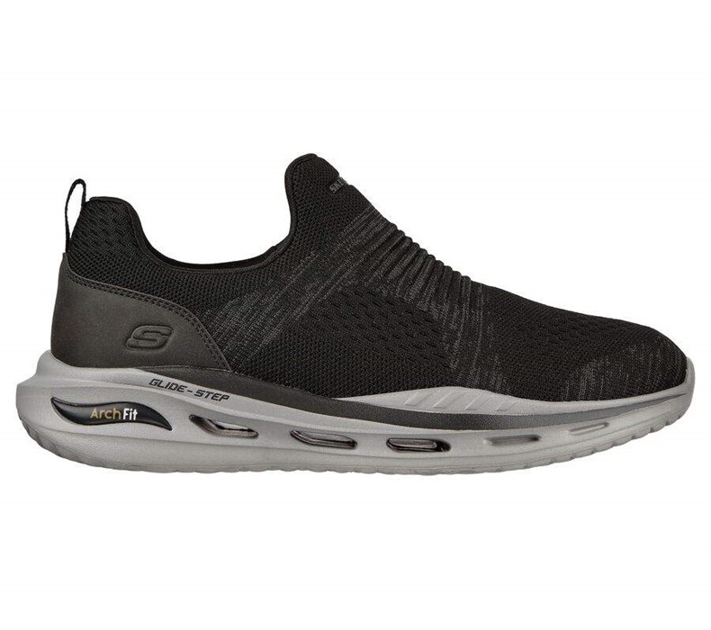 Pánské Mokasíny Skechers Arch Fit Orvan - Denison Černé | COZTLWH-92