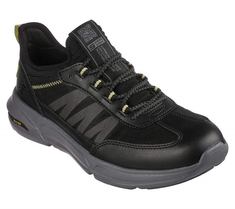 Pánské Mokasíny Skechers Arch Fit Talon - Higson Černé | QKFOIXV-45