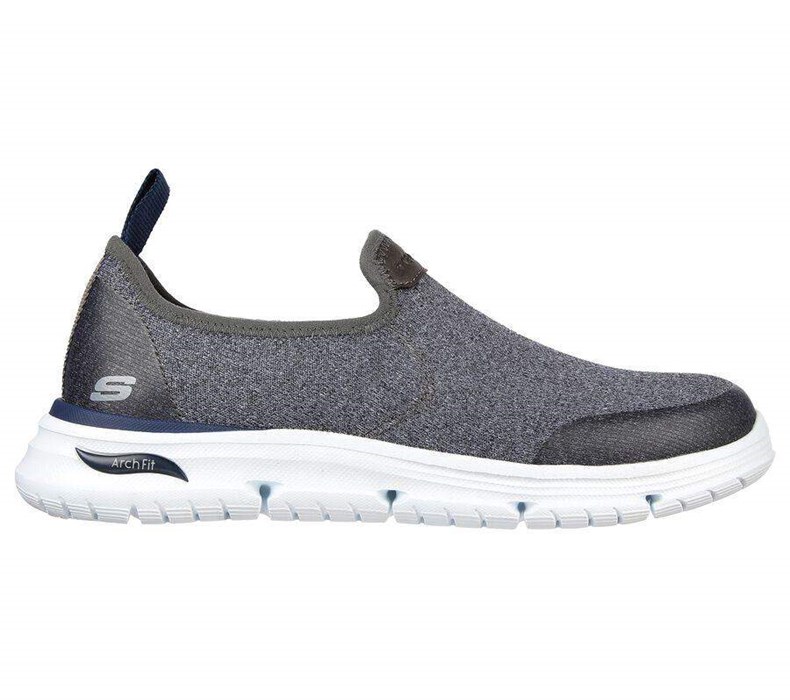 Pánské Mokasíny Skechers Arch Fit Vortell - Fabien Šedé | KJZUTWM-28