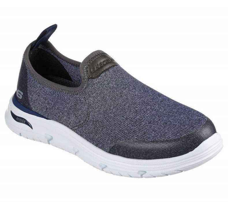 Pánské Mokasíny Skechers Arch Fit Vortell - Fabien Šedé | KJZUTWM-28