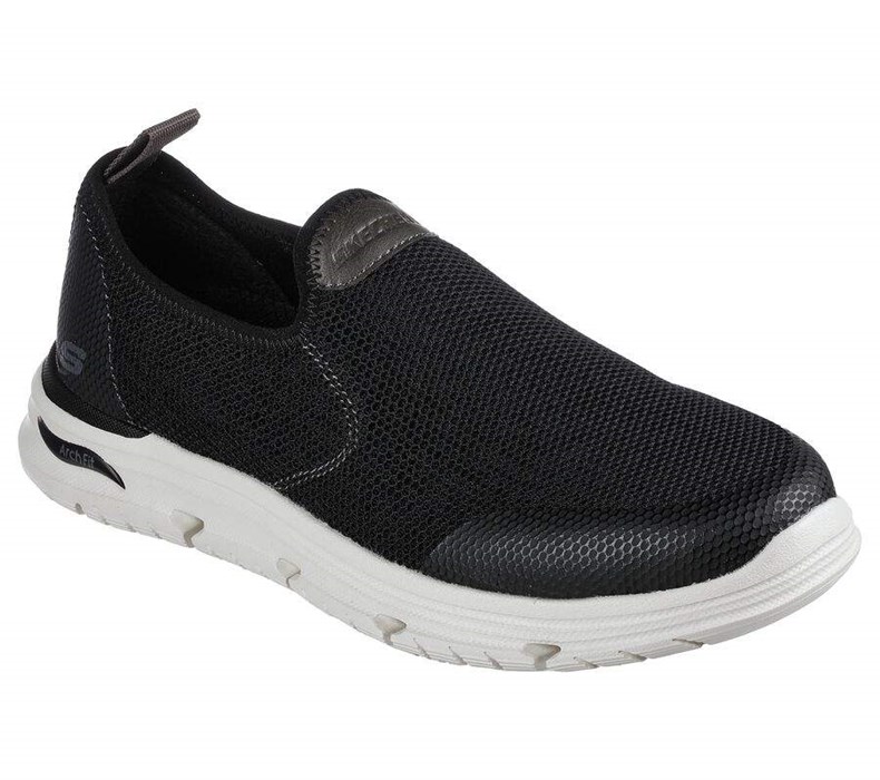 Pánské Mokasíny Skechers Arch Fit Vortell - Fabien Černé | MXHSOWR-86