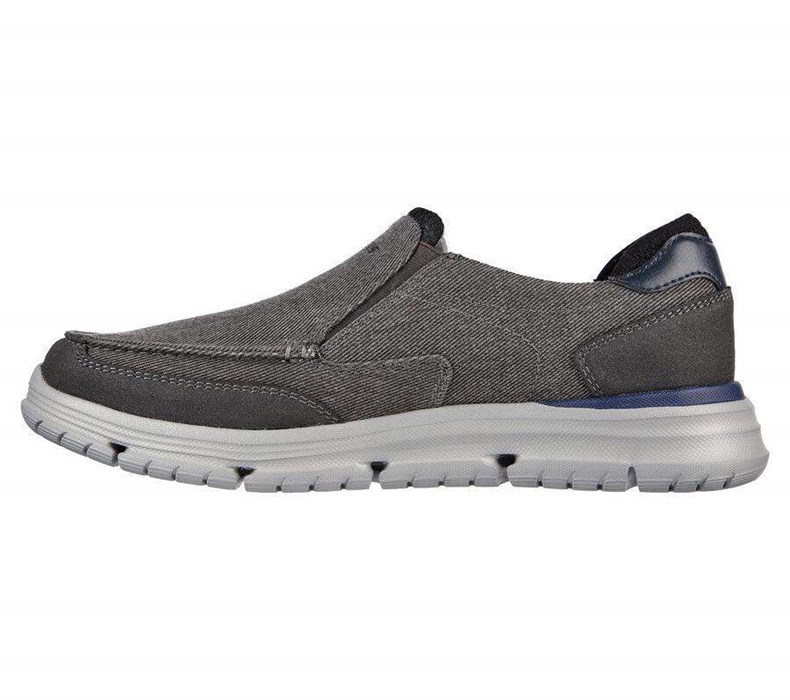 Pánské Mokasíny Skechers Arch Fit Vortell - Rothler Černé | TWZBHIP-60