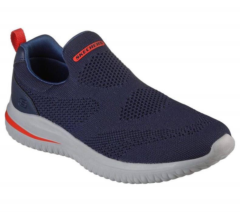 Pánské Mokasíny Skechers Delson 3.0 - Fairfield Tmavě Blankyt | SNWJQGM-08