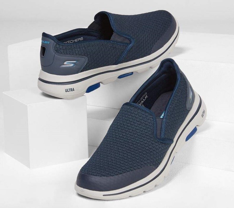 Pánské Mokasíny Skechers GOwalk 5 - Apprize Tmavě Blankyt | JLAHZMS-18