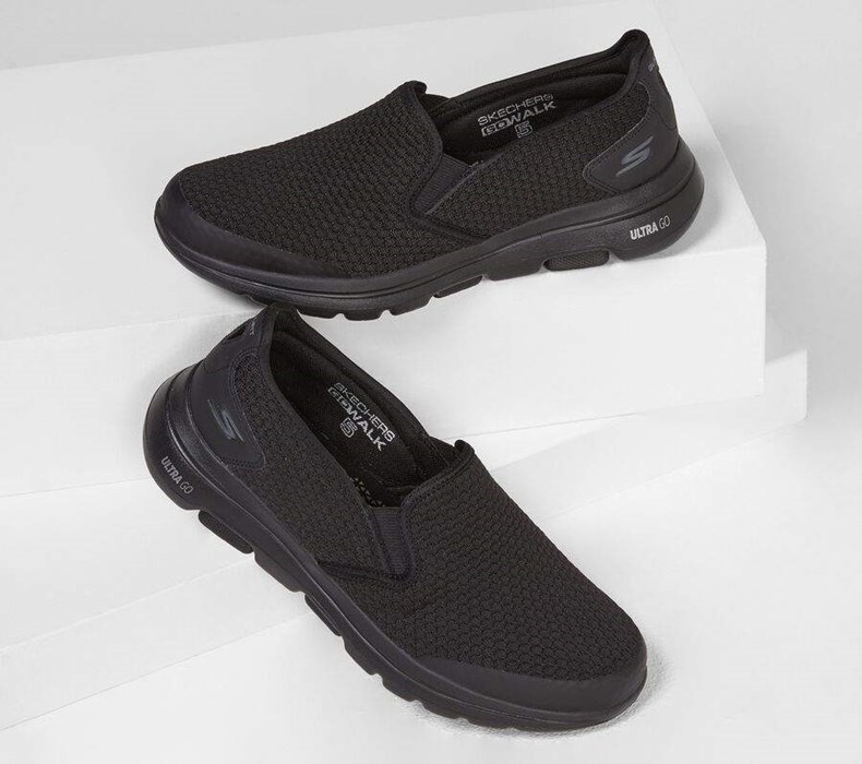 Pánské Mokasíny Skechers GOwalk 5 - Apprize Černé | MWJKLTB-76