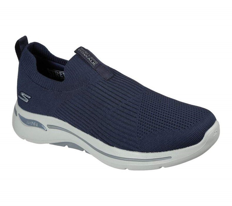 Pánské Mokasíny Skechers GOwalk Arch Fit - Iconic Tmavě Blankyt | AOGKNSV-09