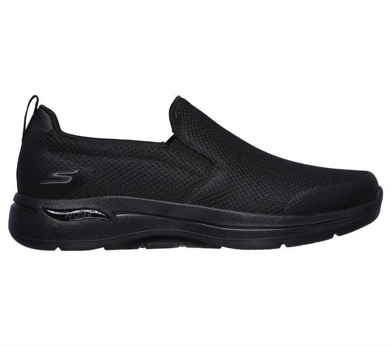 Pánské Mokasíny Skechers GOwalk Arch Fit - Togpath Černé | DOAKGBV-93