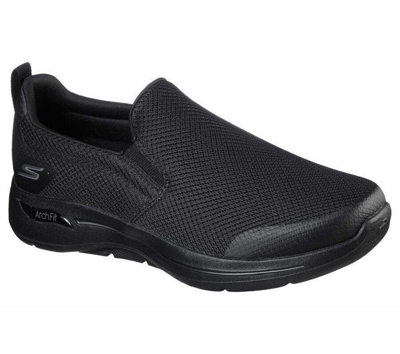 Pánské Mokasíny Skechers GOwalk Arch Fit - Togpath Černé | DOAKGBV-93