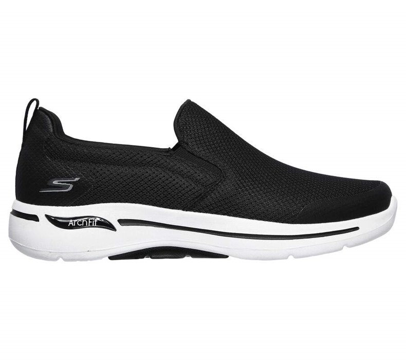 Pánské Mokasíny Skechers GOwalk Arch Fit - Togpath Černé | XGSKETP-49