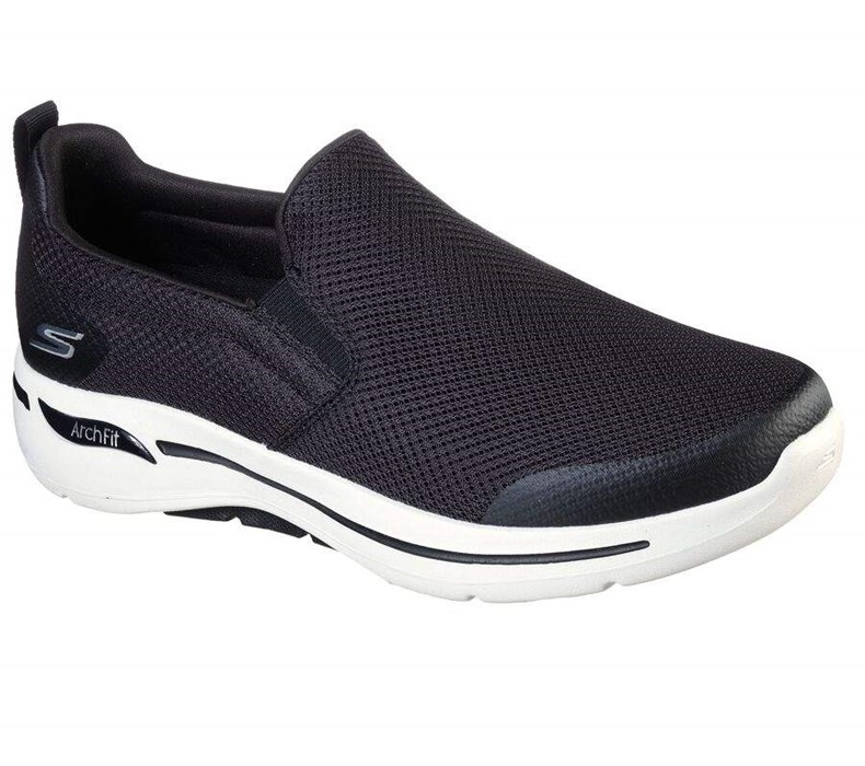 Pánské Mokasíny Skechers GOwalk Arch Fit - Togpath Černé | XGSKETP-49