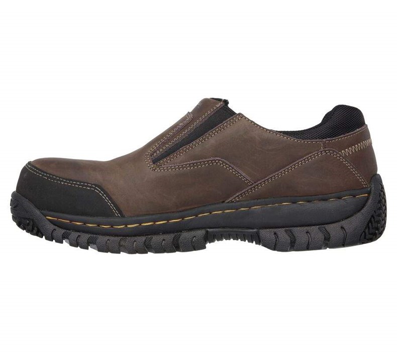 Pánské Mokasíny Skechers Pracovní Relaxed Fit: Hartan ST Hnědé | DCJYIHL-19