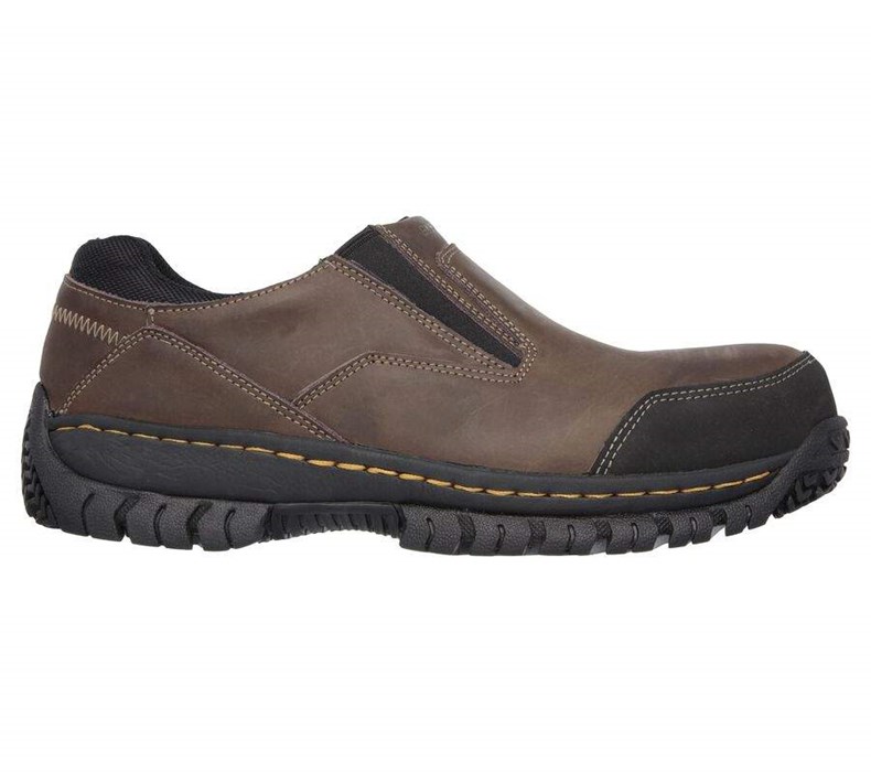 Pánské Mokasíny Skechers Pracovní Relaxed Fit: Hartan ST Hnědé | DCJYIHL-19