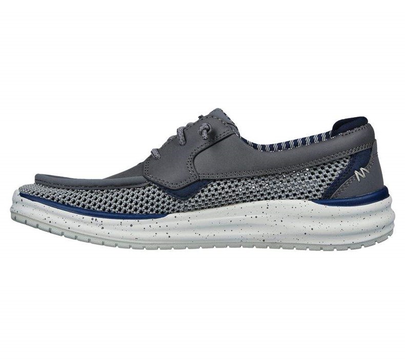 Pánské Mokasíny Skechers Relaxed Fit: Arch Fit Melo - Waymer Šedé | ATEUOVG-01