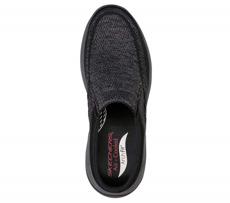 Pánské Mokasíny Skechers Relaxed Fit: Arch Fit Motley - Gonvick Černé | BUEKJTQ-25