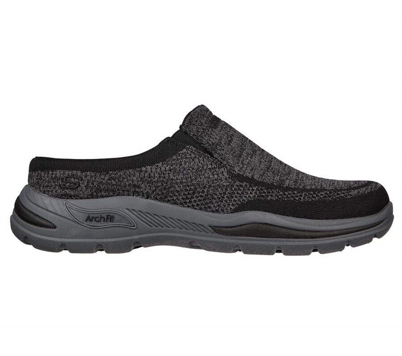 Pánské Mokasíny Skechers Relaxed Fit: Arch Fit Motley - Gonvick Černé | BUEKJTQ-25