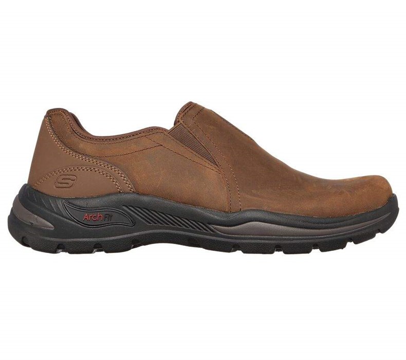 Pánské Mokasíny Skechers Relaxed Fit: Arch Fit Motley - Orago Hnědé | CUBLDMA-46