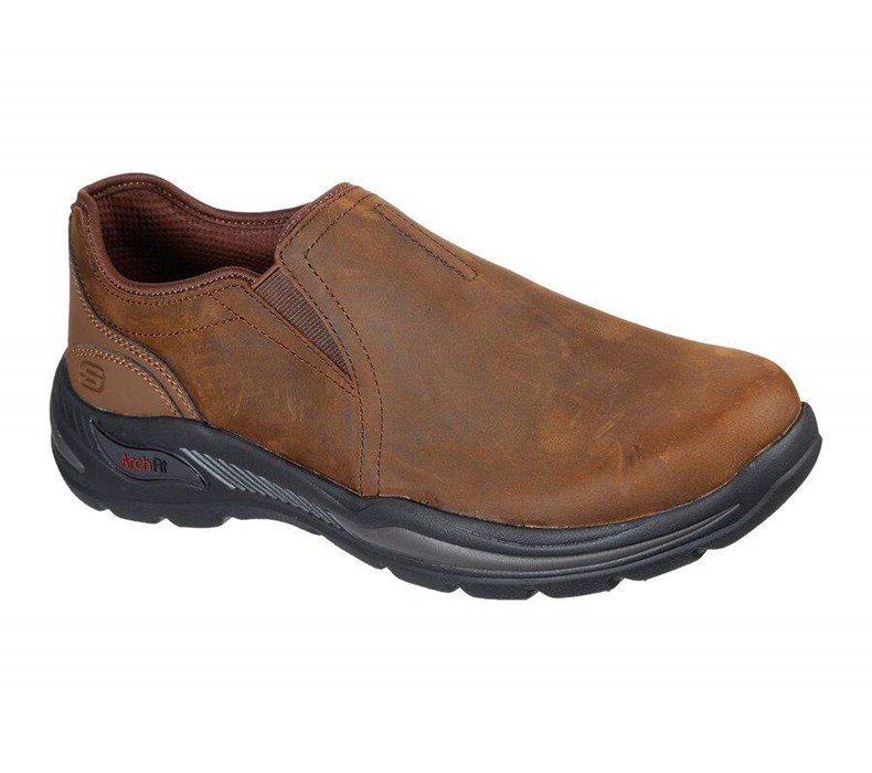 Pánské Mokasíny Skechers Relaxed Fit: Arch Fit Motley - Orago Hnědé | CUBLDMA-46