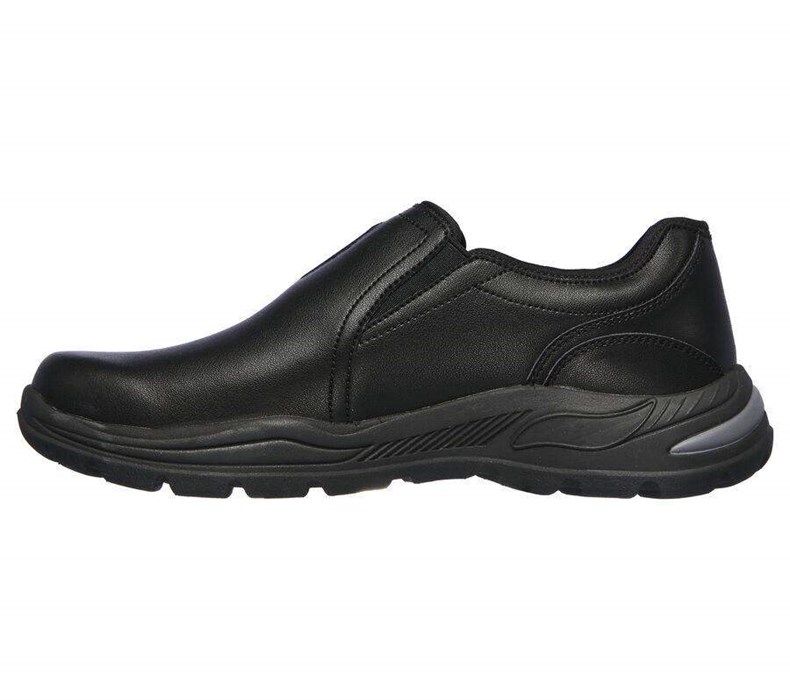 Pánské Mokasíny Skechers Relaxed Fit: Arch Fit Motley - Orago Černé | GOJHQPC-89