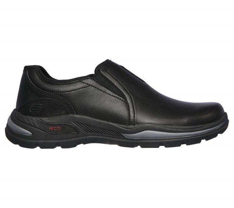 Pánské Mokasíny Skechers Relaxed Fit: Arch Fit Motley - Orago Černé | GOJHQPC-89