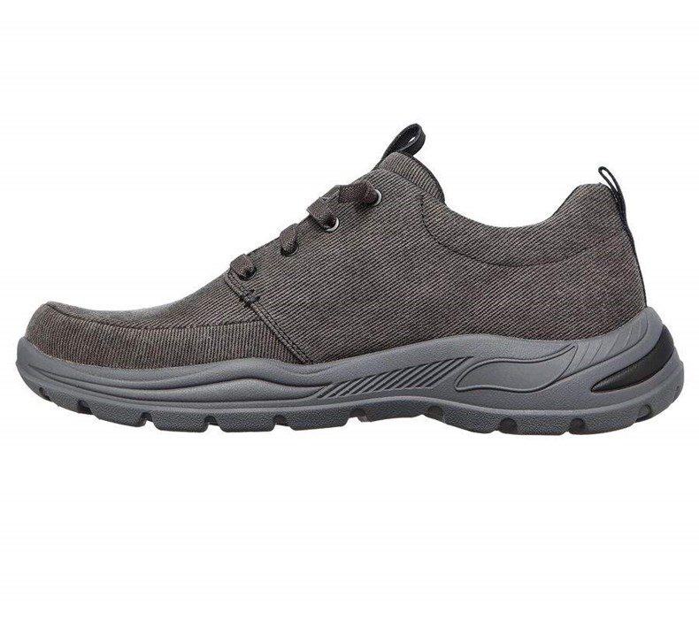 Pánské Mokasíny Skechers Relaxed Fit: Arch Fit Motley - Brenan Černé | KIDWMQJ-13