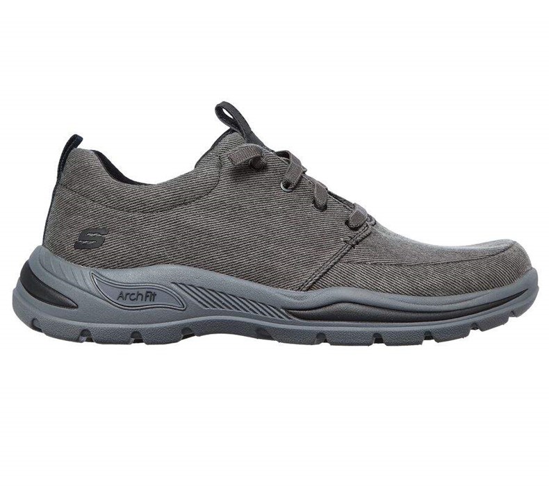 Pánské Mokasíny Skechers Relaxed Fit: Arch Fit Motley - Brenan Černé | KIDWMQJ-13