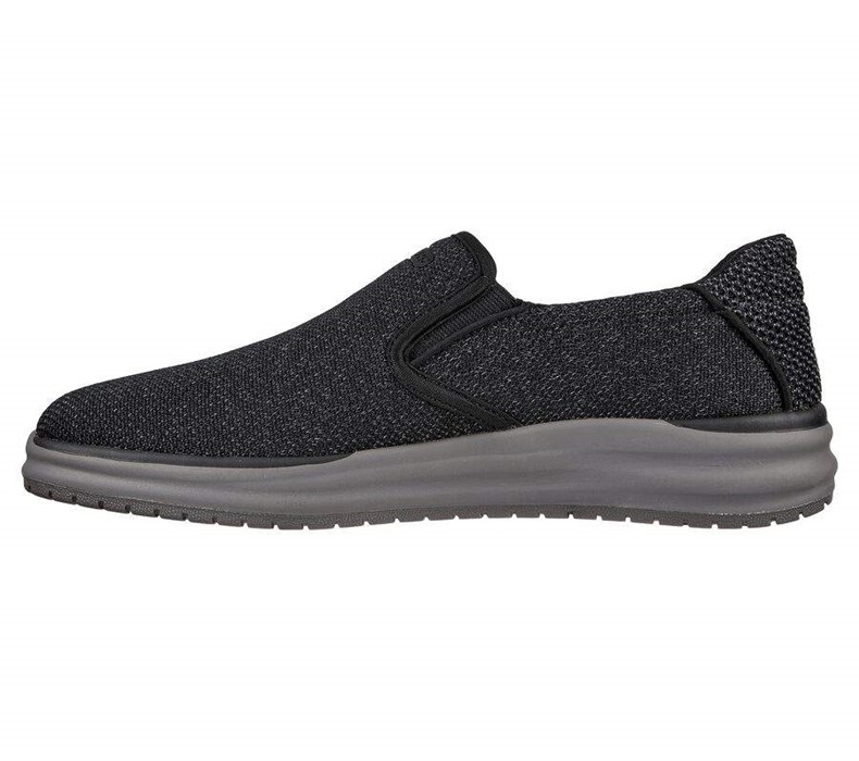 Pánské Mokasíny Skechers Relaxed Fit: Arch Fit Melo - Walcott Černé | NSIRAXQ-20