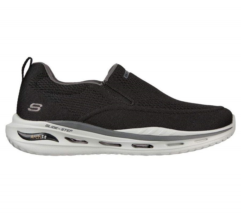 Pánské Mokasíny Skechers Relaxed Fit: Arch Fit Orvan - Gyoda Černé | SIDPHOB-30