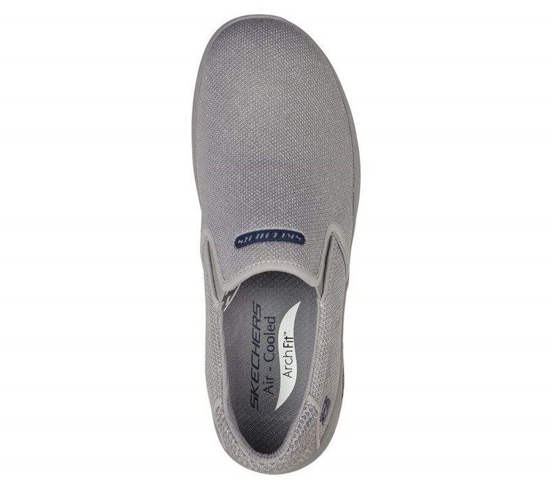 Pánské Mokasíny Skechers Relaxed Fit: Arch Fit Melo - Walcott Šedé | SLOZEWV-72