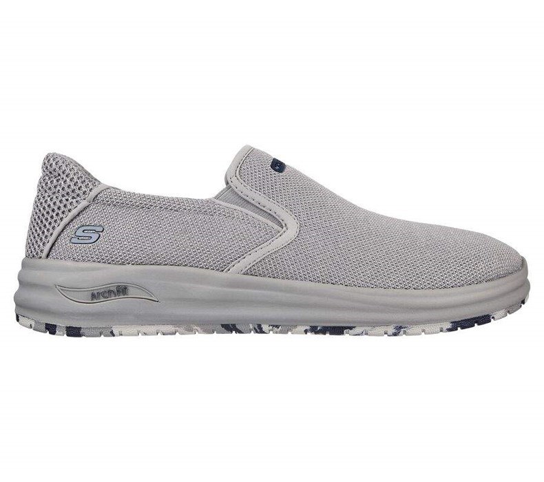 Pánské Mokasíny Skechers Relaxed Fit: Arch Fit Melo - Walcott Šedé | SLOZEWV-72