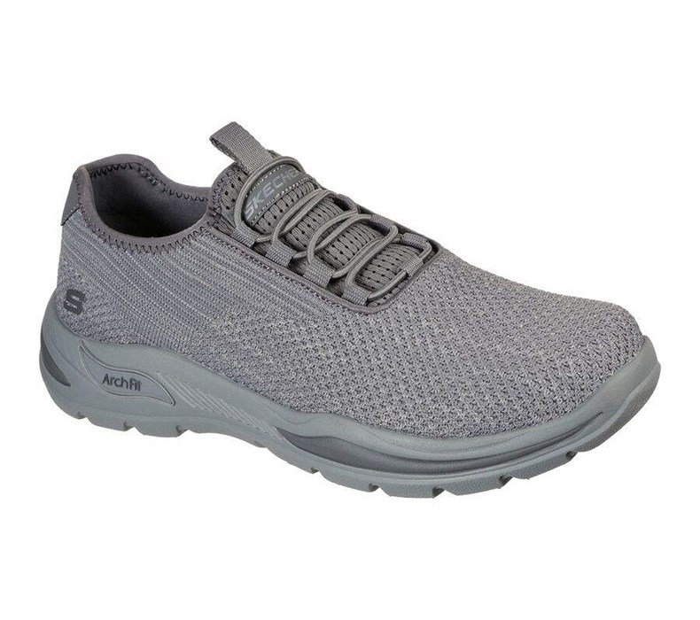 Pánské Mokasíny Skechers Relaxed Fit: Arch Fit Motley - Harkin Šedé | XMVCUYT-93